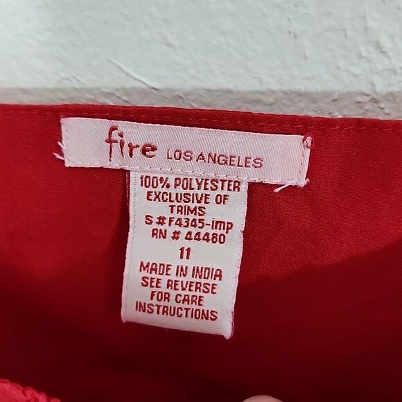 Fire Los Angeles Sleeveless Y2K Candy Apple Red Pin Up Retro Dress Size 11 - Picture 3 of 9